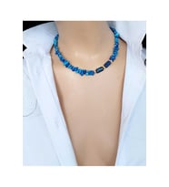 Diş Mercan Lapis Lazuli Altın Kaplama Doğal Taş Kolye Renk Seçenekli (Lacivert)