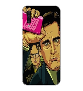 Samsung Galaxy A50 - A30S - A50S Uyumlu Michael Scott Fight Club Tasarımlı Şeffaf Telefon Kılıfı