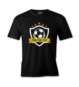 Soccer Logo for the Cup Siyah Erkek Tshirt