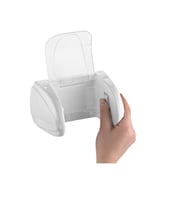 Qlux Aqua WC Tuvalet Kağıdı Aparatı / Plastik / Beyaz / Şeffaf Kapaklı