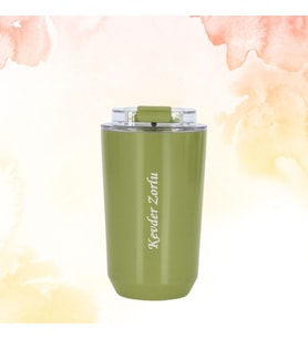KİŞİYE ÖZEL İSİM BASKILI PASLANMAZ ÇELİK TERMOS BARDAK 400 ML