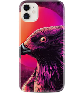 Apple iPhone 11 12 13 Mini Kılıf Desemli Silikon Red Eagle 1752