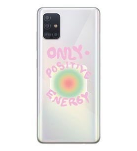 Samsung Galaxy A71 Uyumlu Pozitif Enerji Tasarımlı Şeffaf Telefon Kılıfı
