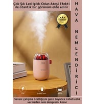 Premium Sessiz Buhar Makinesi Meditasyon Led Işıklı Odun Ateşi Efektli Oda Hava Nemlendirici 280 ML