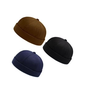 3 Lü Set %100 Pamuk Cap Ayarlanabilir Docker Şapka Yazlık Takke Şapka Retro Şapka Takke Şapka