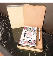 Müzik Öğretmeni Ahşap Kutulu Defter Kalem Set 007