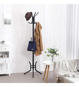 Songmics Rcr17B Sağlam Metal Elbise Askısı, Portmanto, Yüksekliği Yaklaşık 176 Cm Siyah