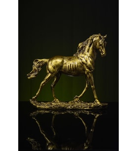 Narçiçeği Takı ve Hediyelik Eşya Özel Tasarım Koşan Yılkı At Gold Altın / Bronz Heykel Biblo (Gold)