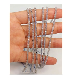 Bileklik Boy Labradorit Taşı Küp Şekilli Dizi 2.5mm (45304) Yarım Dizi (17CM UZUNLUĞUNDADIR)