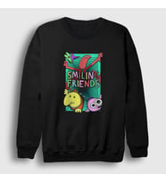 Presmono Unisex Siyah Season 2 Smiling Friends Sweatshirt 533971tt