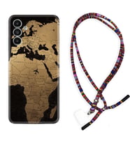 Samsung A23 A31 A32 A50 A51 A52 A53 A70 Kılıf Boyun Asklı Rasta Silikon Map Planet 1656