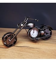 Kişiye Özel İsimli Metal Motosiklet Masa Saati – Erkeğe Hediye Dekoratif Motor Biblo