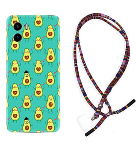 Vivo Y15S Y32 Y33S Y51 Y53S Kılıf Boyun Asklı Rasta Silikon Oynayan Avokadolar 1770