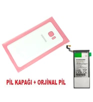 Tkgz Samsung Galaxy NOTE 5 Arka Pil Batarya Kapağı + PİL (CAM) BEYAZ