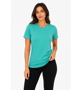 Basic Tişört Bisiklet Yaka Kısa Kol Günlük Yazlık Slim Fit T-Shirt - Su Yeşili