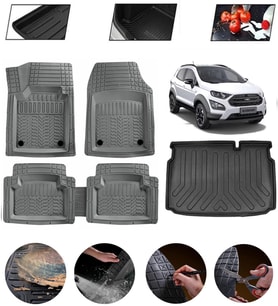 Ford Ecosport Uyumlu Paspas Araca Özel Bagaj Havuzu MBS Gri