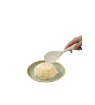 İvory silikon geniş pilav kaşığı (22.5cm) beyaz