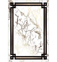 Eliana Home Baskılı, Yıkanabilir Kaymaz Taban Salon Halısı LNA1885-SM67 100x150 cm (Beyaz)