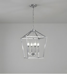 Kuş Kafesi Vintage Oturma Odası Avize 3193-W53-2X-RZ (Krom)