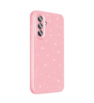 Galaxy A36 Kılıf Kamera Korumalı Simli Parıltılı Lüks Silikon (Açık Pembe)