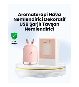 Mey İthalat® Beyaz Renk Ultrasonik Hava Nemlendirici ve Aromaterapi Difüzörü