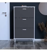 Modilayn VARBİ Antre Hol 72 x127 x26 cm lik 3 Düşer Kapak 6 Göz Bölmeli Ayakkabılık