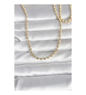 Mey İthalat® CM 14K Gold Renk Top Zincirli Model 60 cm Kadın Kolye