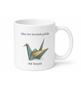 Origami Yapanlara Kağıt Katlama Sanatı Turna Kuşu Sabır Kupa Bardak Hediye