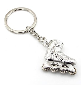 GÜMÜŞ RENK PATEN ROLLER SKATE DÖNER TEKER METAL ANAHTARLIK KC003