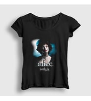 Presmono Kadın Siyah Alice Vampire Twilight T-Shirt 310051tt