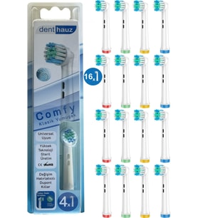 Comfy - Klasik Yumuşak Oral B Şarjlı Diş Fırçası Yedek Başlığı - 16 Adet Yedek Başlık
