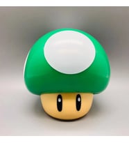 Super Mario Mantarı Gece Lambası Usb Şarjlı, Taşınabilir, Mantar Alma Sesli Dekoratif Lamba (Yeşil)