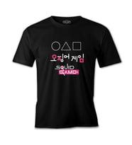 Squid Game - Üçgen Siyah Erkek Tshirt