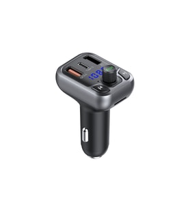 Qpen M63 Bluetooth USB3.0 ve Type C PD Hızlı Şarj FM Transmitter (Siyah)