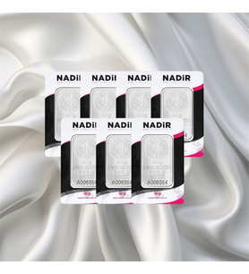 7 Adet 50 Gr Nadir Gümüş Külçe