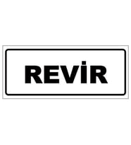 REVİR YAZILI YÖNLENDİRME LEVHASI (Beyaz)