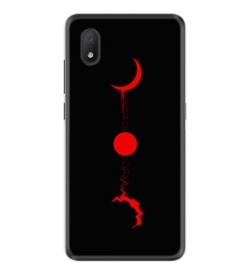 TCL L7 Kılıf Silikon Desen Red Moon 1710