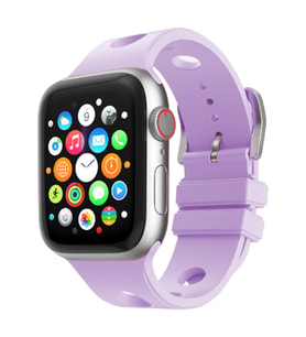 Apple Watch 40mm Kordon Scuba Diving Dalgıç Silikon Band 147 (Lila)