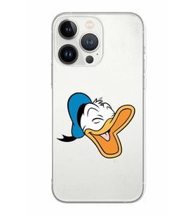 Apple iPhone 13 Pro Max Uyumlu Kamera Korumalı Tıpalı Kapak Donald Duck TasarımlıŞeffaf Kılıf
