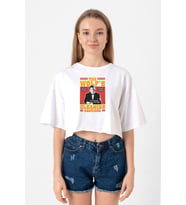 Pulp Fiction The Wolf's Cleaning Services Beyaz Kadın Crop Tshirt