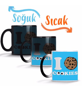 Cookie Monster Kurabiyeleri Severim Kurabiye Canavarı Sihirli Kupa Bardak Porselen
