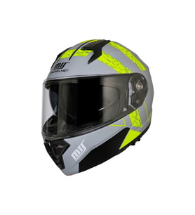 Motosiklet Çene Açılır Kask Güneş Vizörlü Ece 22.06 Sertifikalı Yeni Sezon Motor Kaskı V2 Neon (Gri)