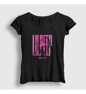 Presmono Kadın Siyah Rose Lil Peep T-Shirt 37812tt