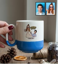 Kişiye Özel Karikatürlü Gelin Damat Evleniyoruz Mutluyuz Kupa Bardak Pro Sevgililer Günü Hediyesi