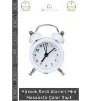 #ÇalarSaat Premium Sessiz Akar Mekanizma Şık Ofis Salon Komodin Hediyelik Analog Dekoratif Çalar Saa