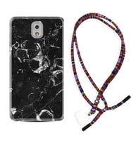 Samsung Note 3 4 5 8 9 20 Ultra 10 Lite Kılıf Boyun Asklı Rasta Silikon Black Hole Marble 1387