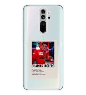 Redmi Note 8 Pro Uyumlu Charles Leclerc Desenli Şeffaf Telefon Kılıfı