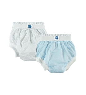 Kujju 2'li Alıştırma Külodu 1 Yaş 10-14 Kg Mavi-Beyaz (MAVI-BEYAZ)