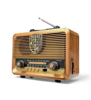 Nostalji Radyo Ahşap Görünüm Radyo,trend Tasarım Güneş Panelli Nostalji Radyo (B.Kahverengi)