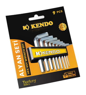9 Parça Alyan Anahtar Seti 1.5-8 Mm L Tipi Çelik Somun Sıkma Montaj Takımı